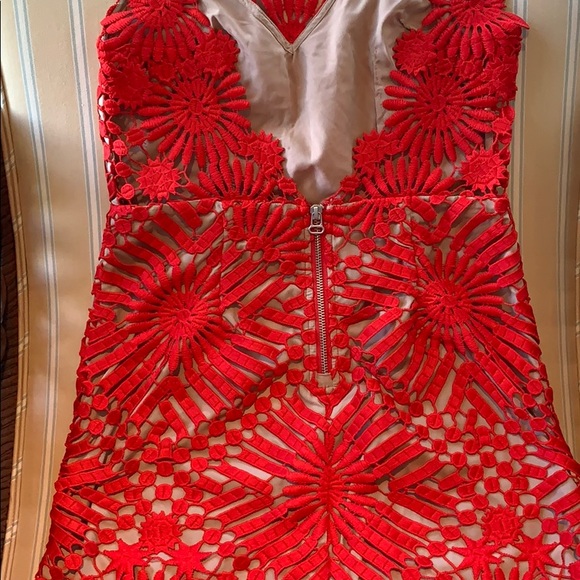 SAYLOR FOR FREE PEOPLE PRESLEY RED MINI DRESS - Picture 16 of 16